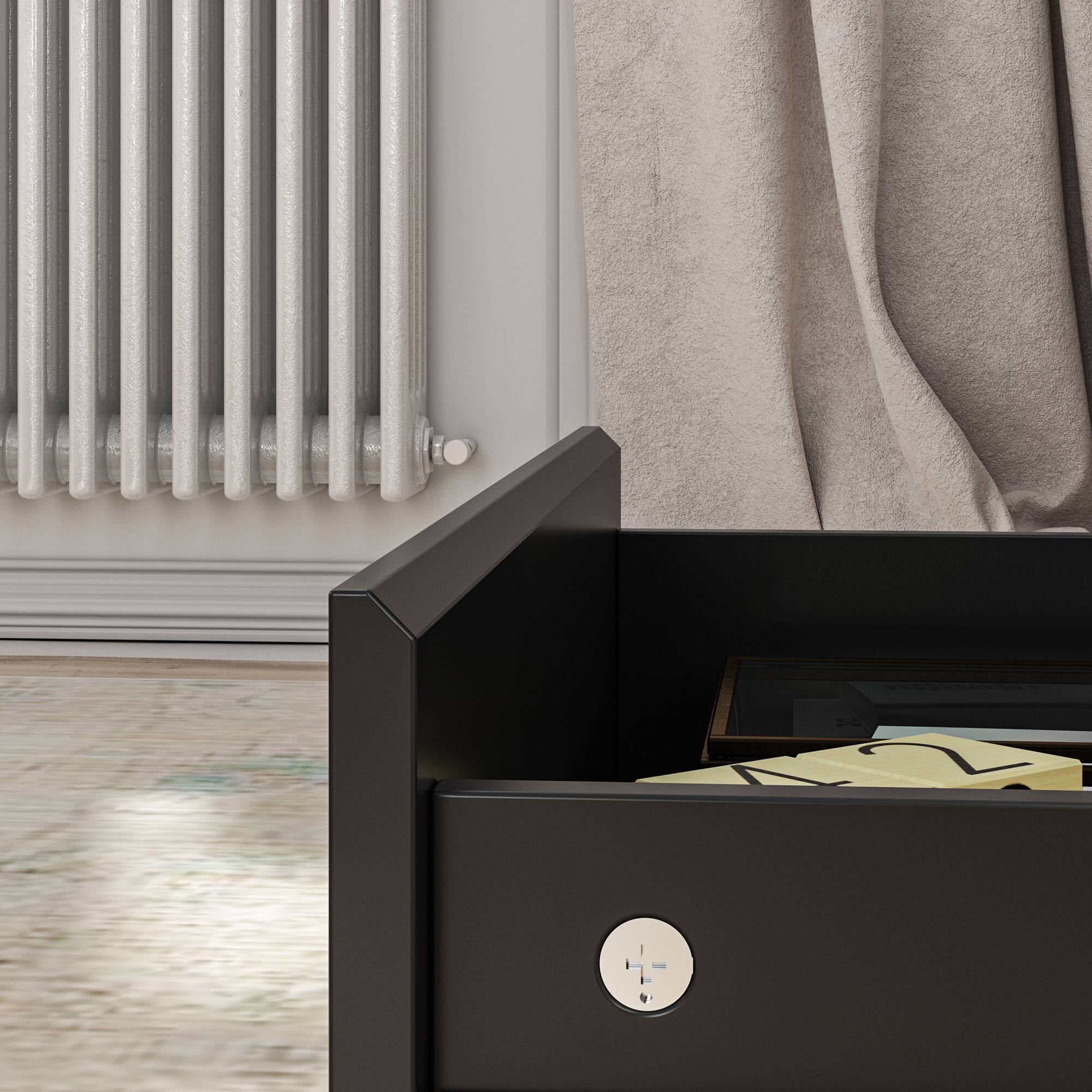 Alt View 5. Famapy - Famapy 9 - Drawer Dresser: Elevate Bedroom Elegance with Sleek Storage - Black.