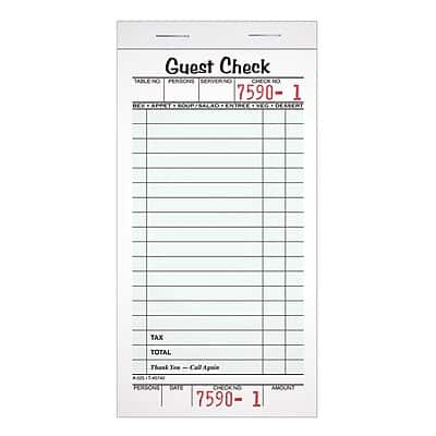 TOPS - Guest Checks, 50 sheets/Pad, 10/pack (525SW) - White price history on PriceWatchPro
