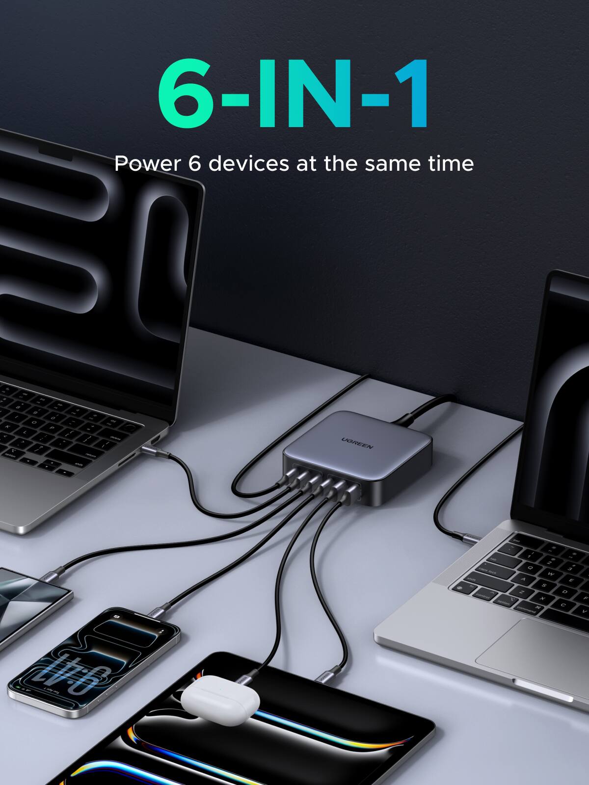 6-IN-1  
Power 6 devices at the same time