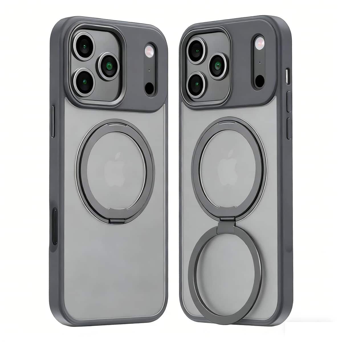 SKRAN - Premium Magnetic Rotating Bracket Case for iPhone 17 Air - Pivot Stand Protective Cover - Gray
