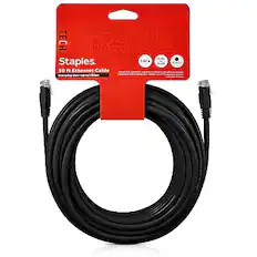 TECH Staples
50 ft Ethernet Cable
Everyday Use - Up to 10 Gbps
CAT 5e
Shielded Twisted Pair (STP)
UL Listed
