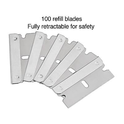 100 refill blades  
Fully retractable for safety