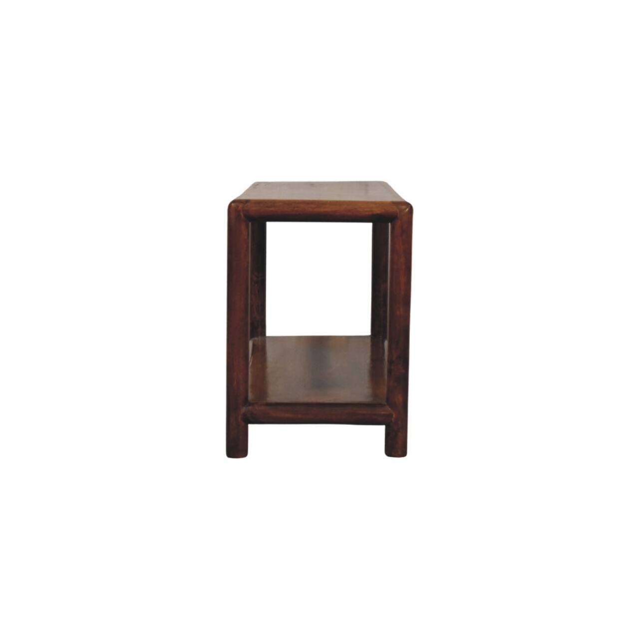 Alt View 4. Artisan Furniture - Artisan Furniture Solid Wood Regency Bench, 1 Open Slot, Dark Brown - Dark Brown.