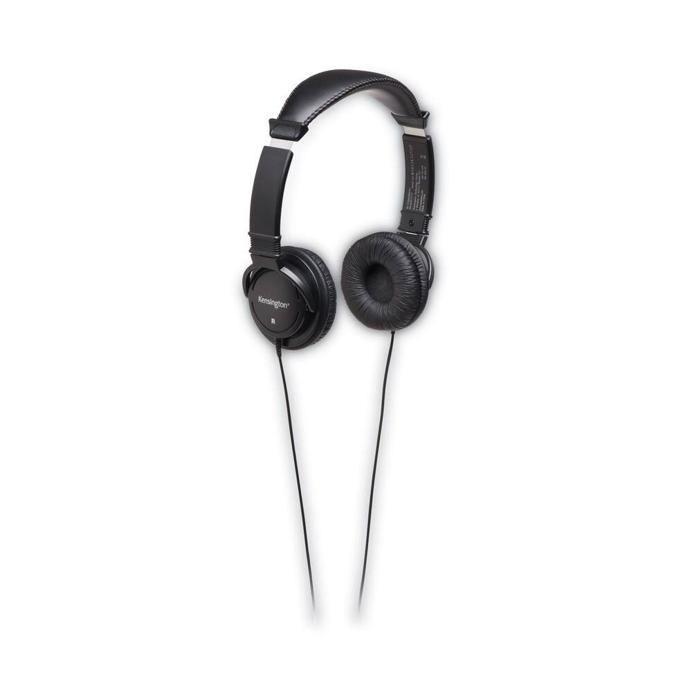 Angle. Kensington - K33137 Hi-Fi Headphones with Plush Sealed Earpads - Black - Black.