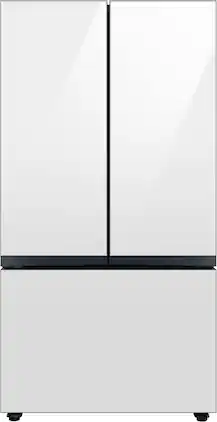 Samsung - Open Box BESPOKE 30 cu. ft. French Door Smart Refrigerator with AutoFill Water Pitcher - White Glass