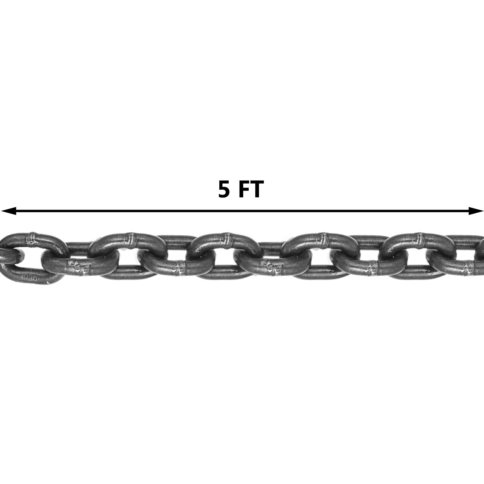 Alt View 4. VEVOR - Chain Sling, 3/8 inch x 5 ft Lifting Chains with Hooks, G80 Engine Chain Hoist Lifts - Black + Red.