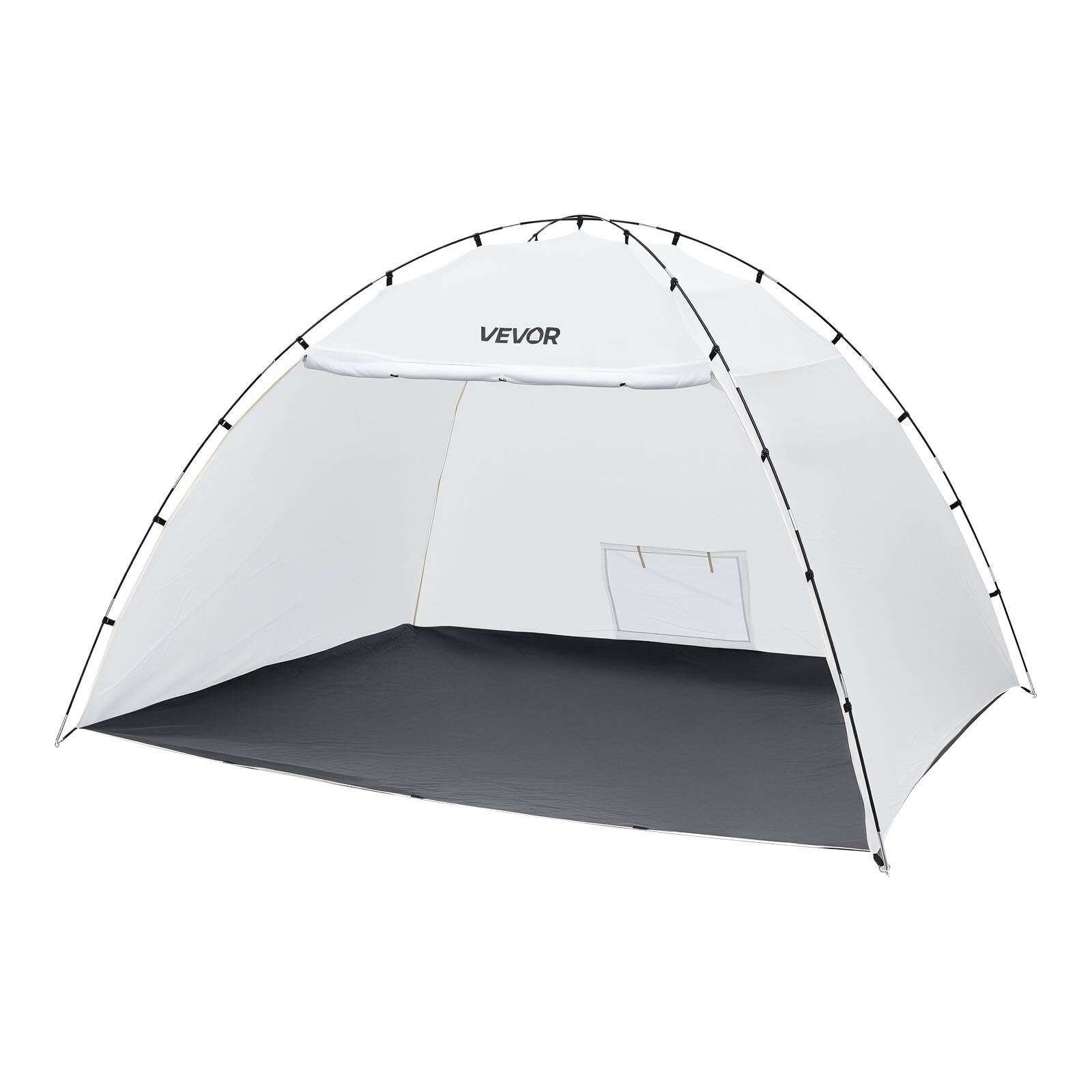 Alt View 5. VEVOR - Portable Paint Booth Tent, 115.35 x 90.55 x 74 inch Painting Tent Station, Spray Shelter with Built-in Floor - White.