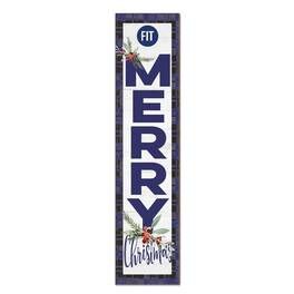 Jardine - SUNY Fashion Institute of Technology Tigers 12'' x 48'' Outdoor Merry Christmas Leaner - White