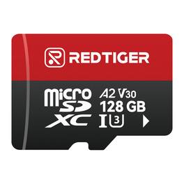 REDTIGER - 128GB Micro SD Card for Dash Cam, w/Adapter, microSDXC UHS-I Class 10, U3, V30 A2, Support for 4K Video Recording
