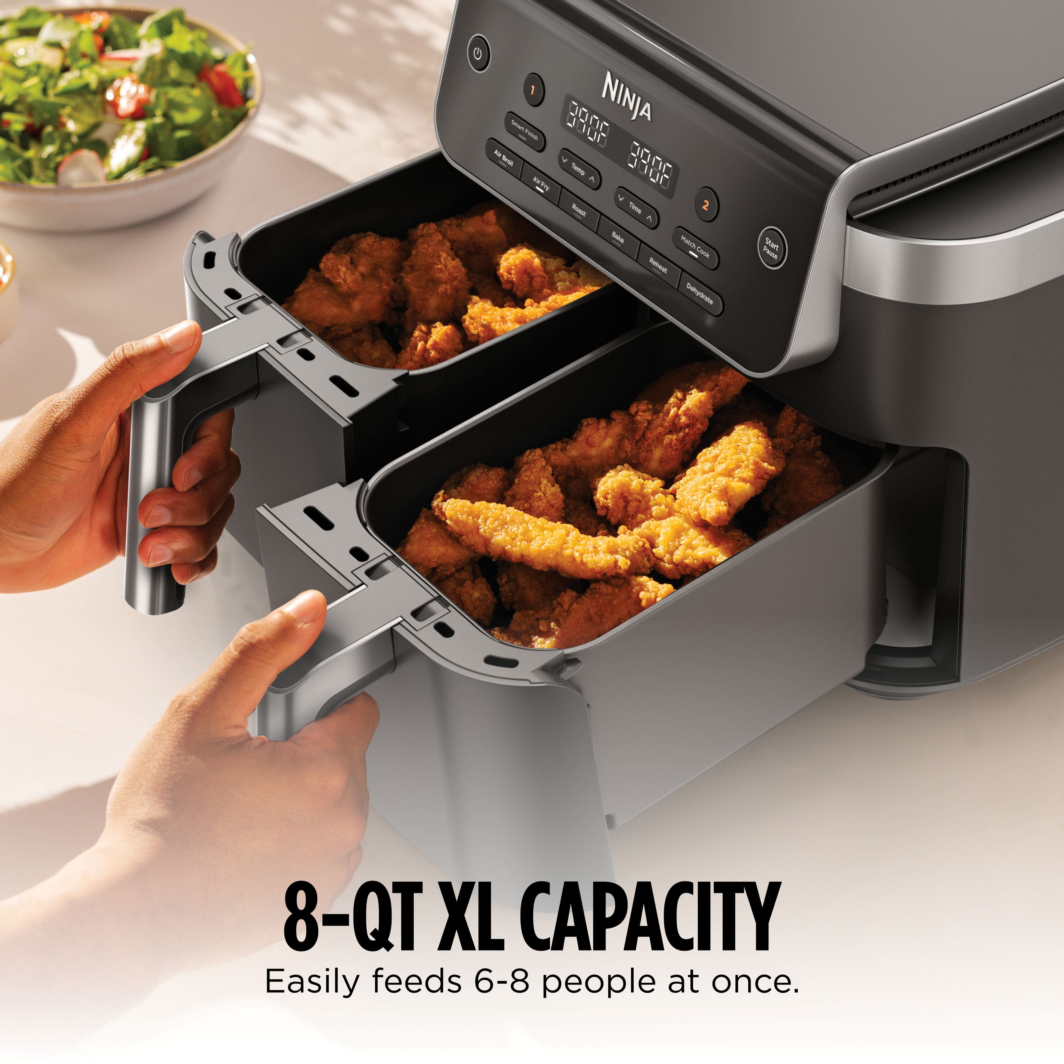 Ninja DualZone 6 in 1 8 QT Dual Air Fryer Black - Best Buy
