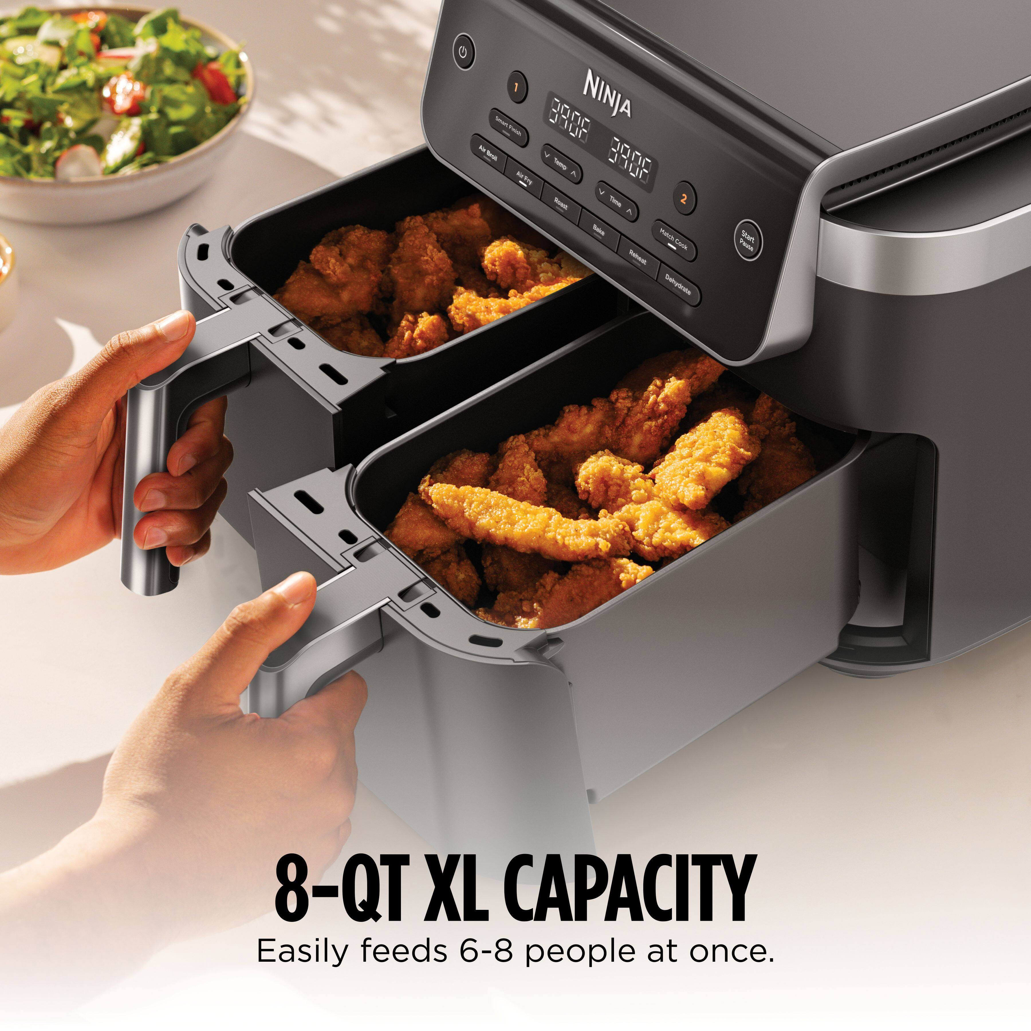 - 1 990 NINJA 390F - A -T "a I 2 A - - L - i M - 8-QT XL CAPACITY Easily feeds 6-8 people at once.