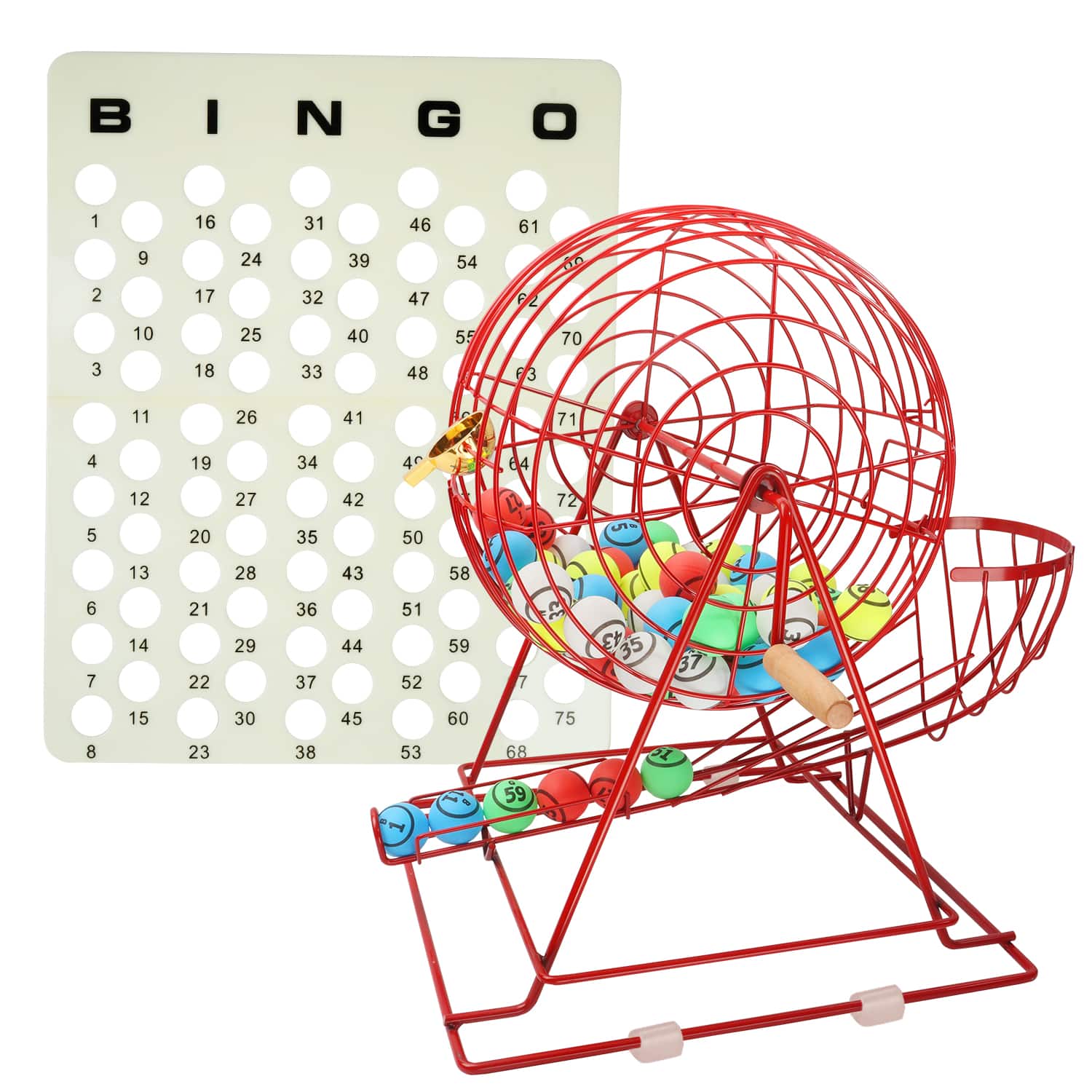 "GSE Games & Sports Expert - Bingo Game Set with Jumbo Bingo Cage and 1.5"" Ping Pong Size Bingo Balls, Plastic Master Board" price history on PriceWatchPro