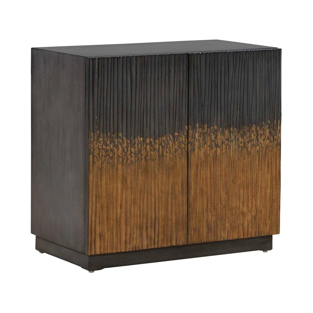 Alt View 2. Liberty Furniture Industries - Fiore Storage 2 Door Accent Cabinet Eclectic Dancing Gold Flame - Satin Espresso - Satin Espresso.