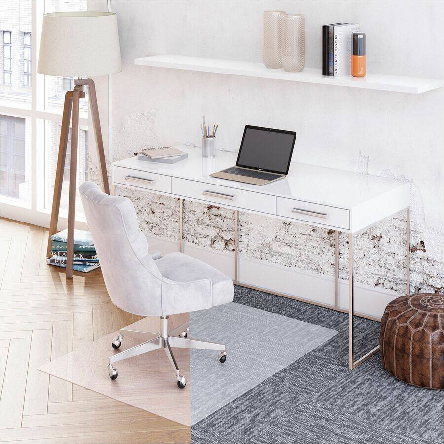 Alt View 1. Deflecto - Deflecto SuperGrip Multi-surface Chair Mat - Clear.