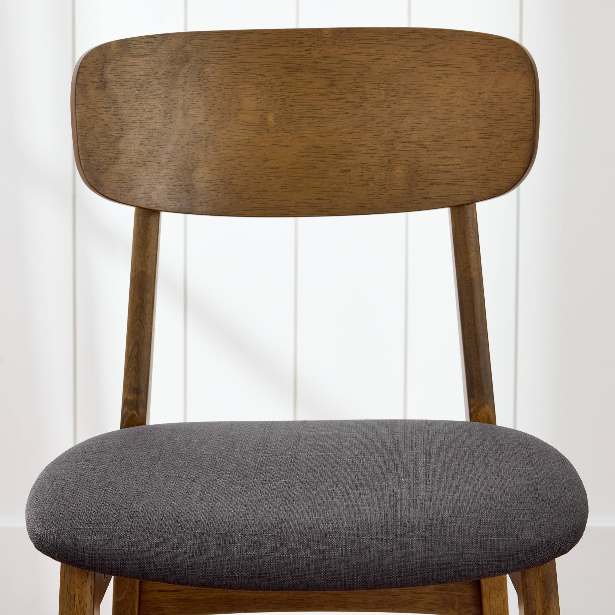 Alt View 8. Best Choice Products - Best Choice Products 2-Piece Farmhouse Counter Height Bar Stool Set w/ Cushioned Seat, Wooden Backrest  Walnut/Charcoal - Walnut Charcoal.