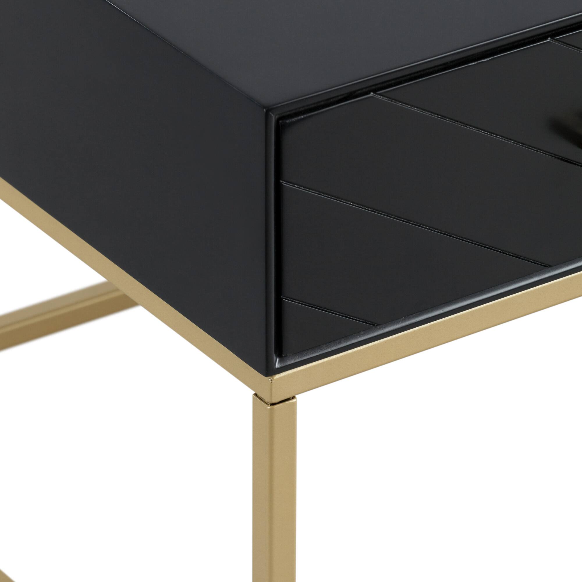 Alt View 2. Tommy Hilfiger - Tommy Hilfiger Ellias Coffee Table, Black and Gold - Black and Gold.