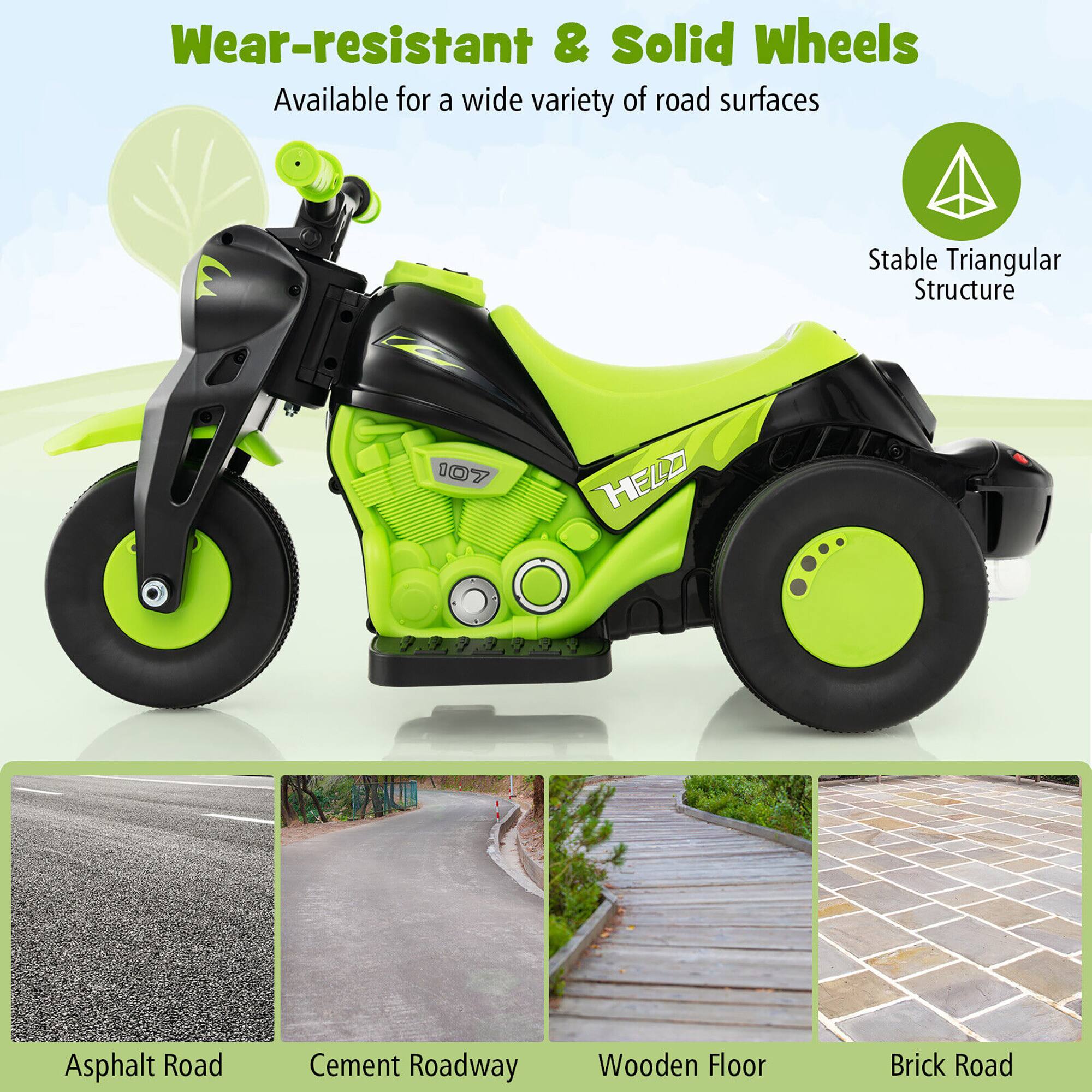 Wear-resistant & Solid Wheels  
Available for a wide variety of road surfaces  

Stable Triangular Structure  

Asphalt Road  
Cement Roadway  
Wooden Floor  
Brick Road