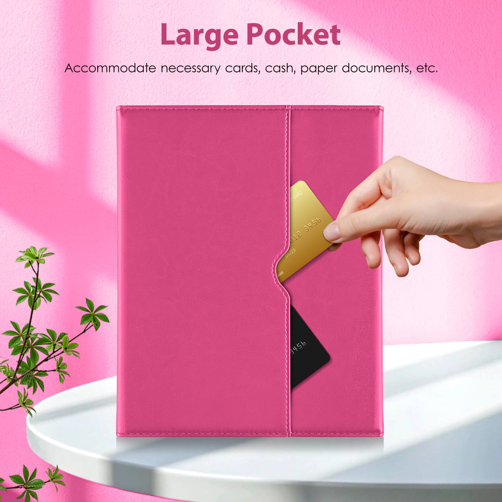 Large Pocket  
Accommodate necessary cards, cash, paper documents, etc.  
CARD 6456 1 uN25 3456