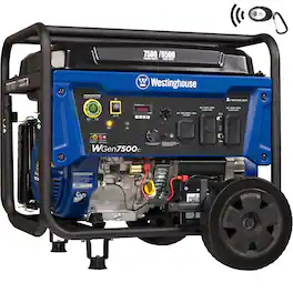 Westinghouse - 9,500/7,500-Watt Gas Powered Portable Generator with Remote Electric Start, 30A 120/240V Outlet - Blue