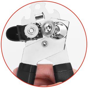 Alt View 5. KOOMADE - KOOMADE Can Opener Safety Kitchen Tools Easy Grip Side Cut Manual Opener For Cans' Lid Kitchen Gadgets - Black handle.