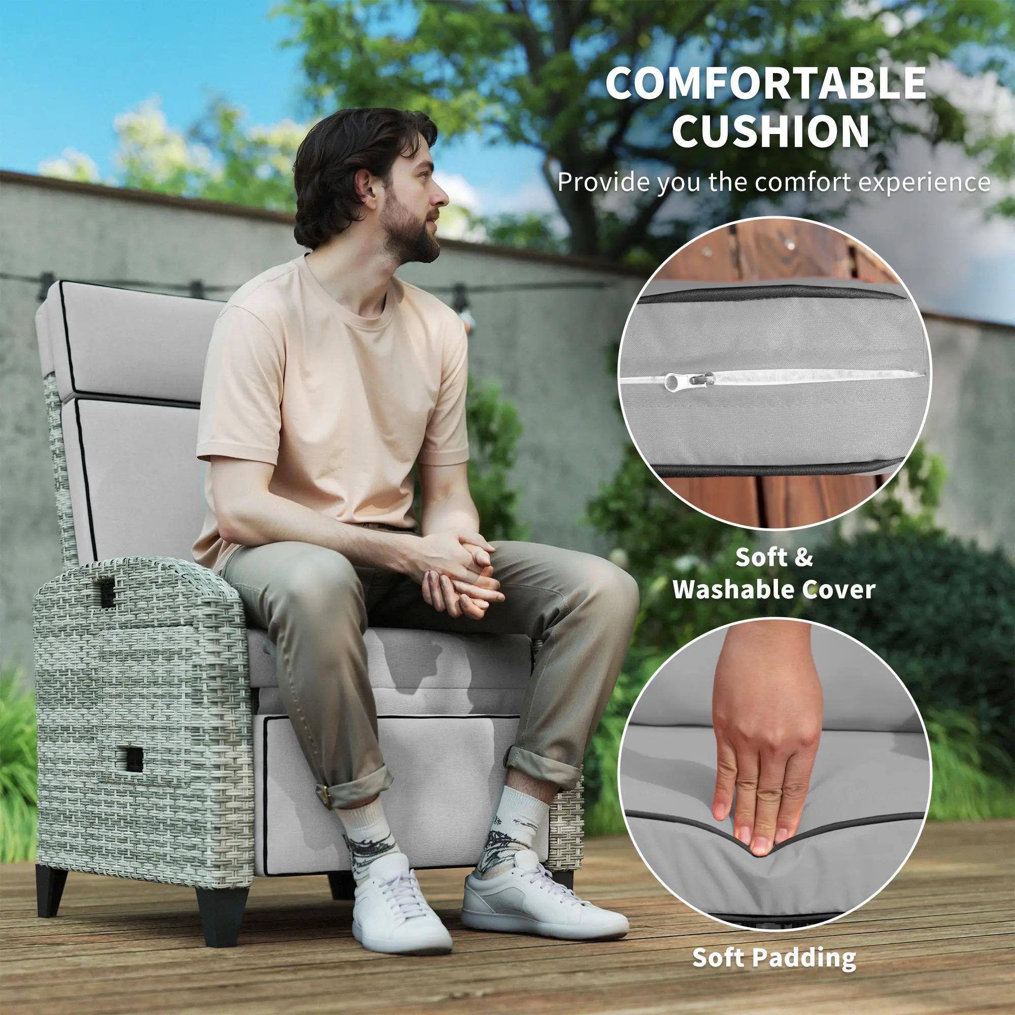 COMFORTABLE CUSHION
Provide you the comfort experience
Soft & Washable Cover
Soft Padding