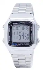 CASIO ILLUMINATOR ALARM CHRONO
ADJUST MODE
MON 8-16
11:54:50
LIGHT
START/STOP
WR DUAL TIME
10 YEAR BATTERY