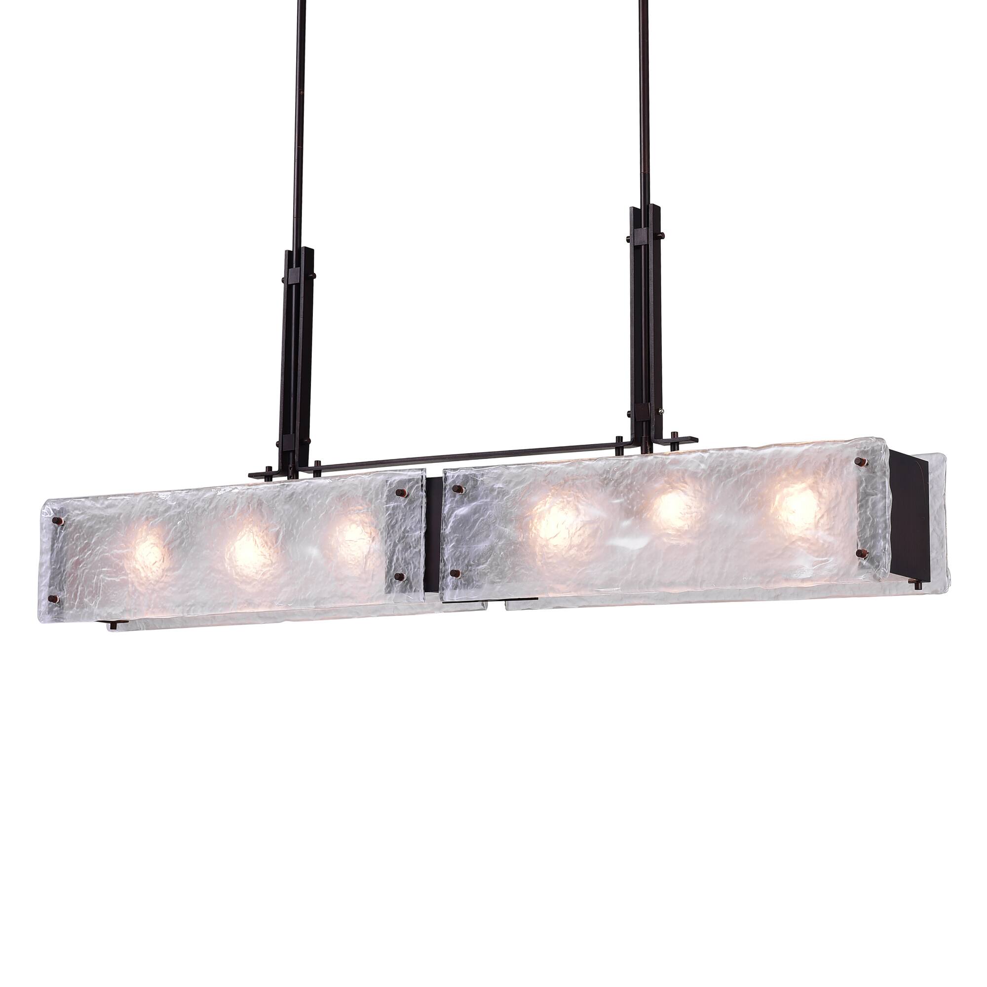 Angle. CWI Lighting - Assunta 6 Light Chandelier With Black Finish - Black.