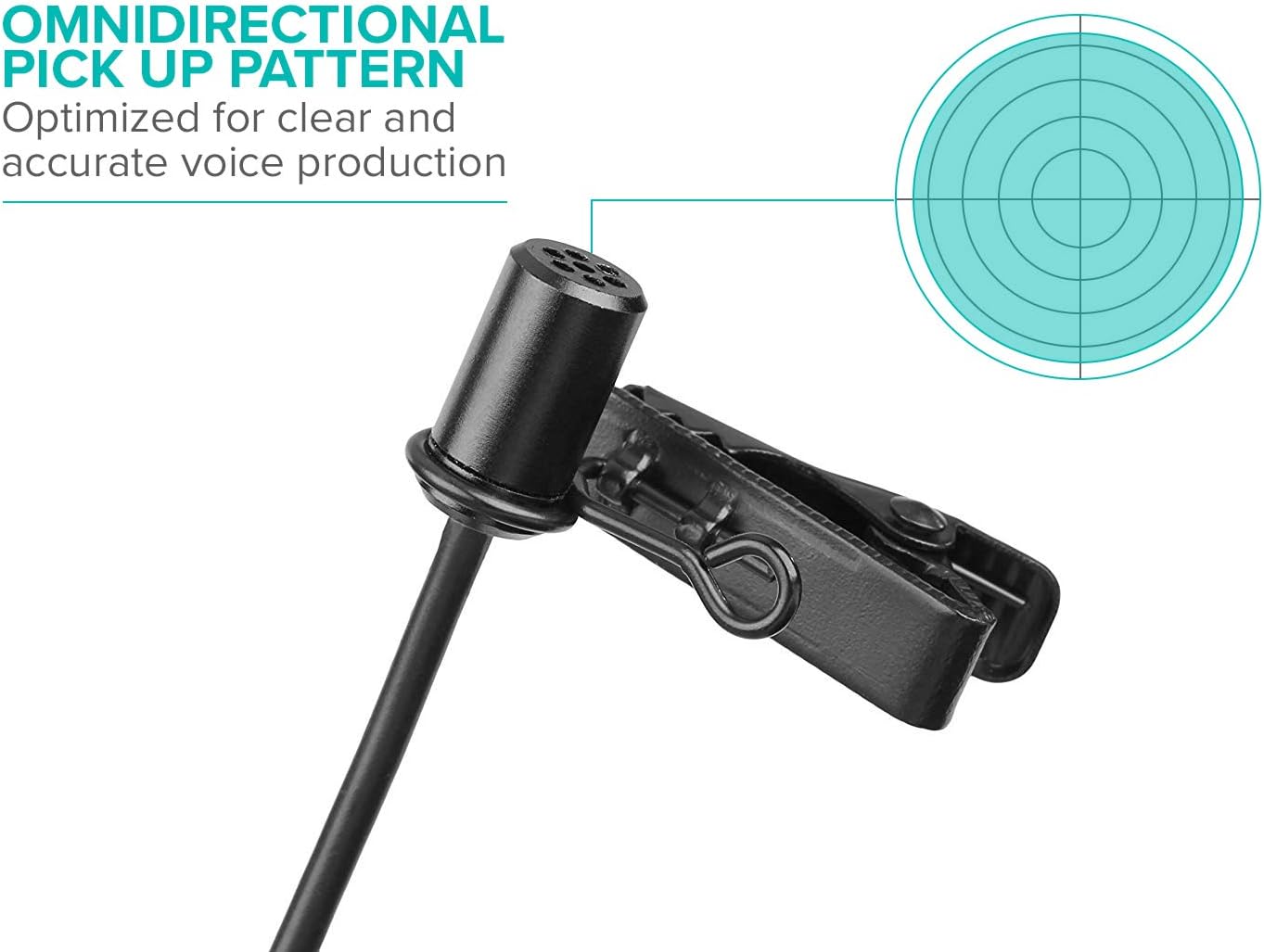 OMNIDIRECTIONAL PICK UP PATTERN  
Optimized for clear and accurate voice production