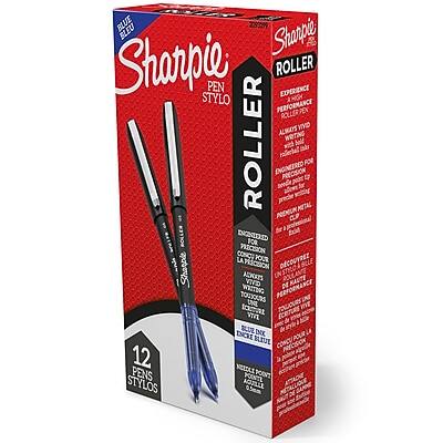 Sharpie - Rollerball Pens, 0.5 mm, Needle Point Precision, Dozen - Blue Ink