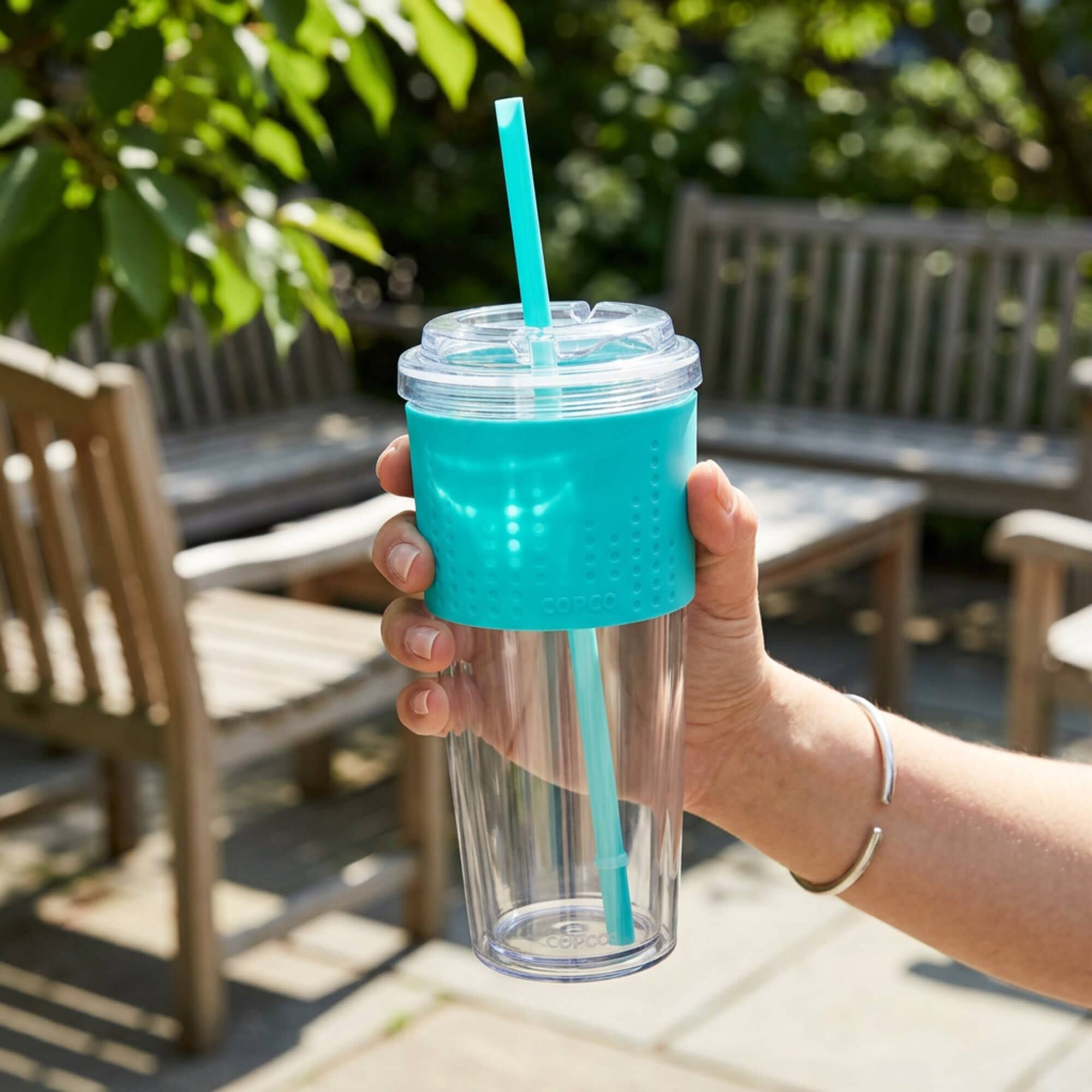 Alt View 2. Copco - Copco Double Wall Travel Mug, 20 oz Lock-n-Roll 2-Pack BPA-Free - Teal.