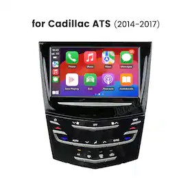 Junsun - 8" 4+64GB Android15 Carplay For Cadillac ATS 2014-2017 Car Stereo Radio GPS Navi RDS WIFI DSP SWC BT FM - Black