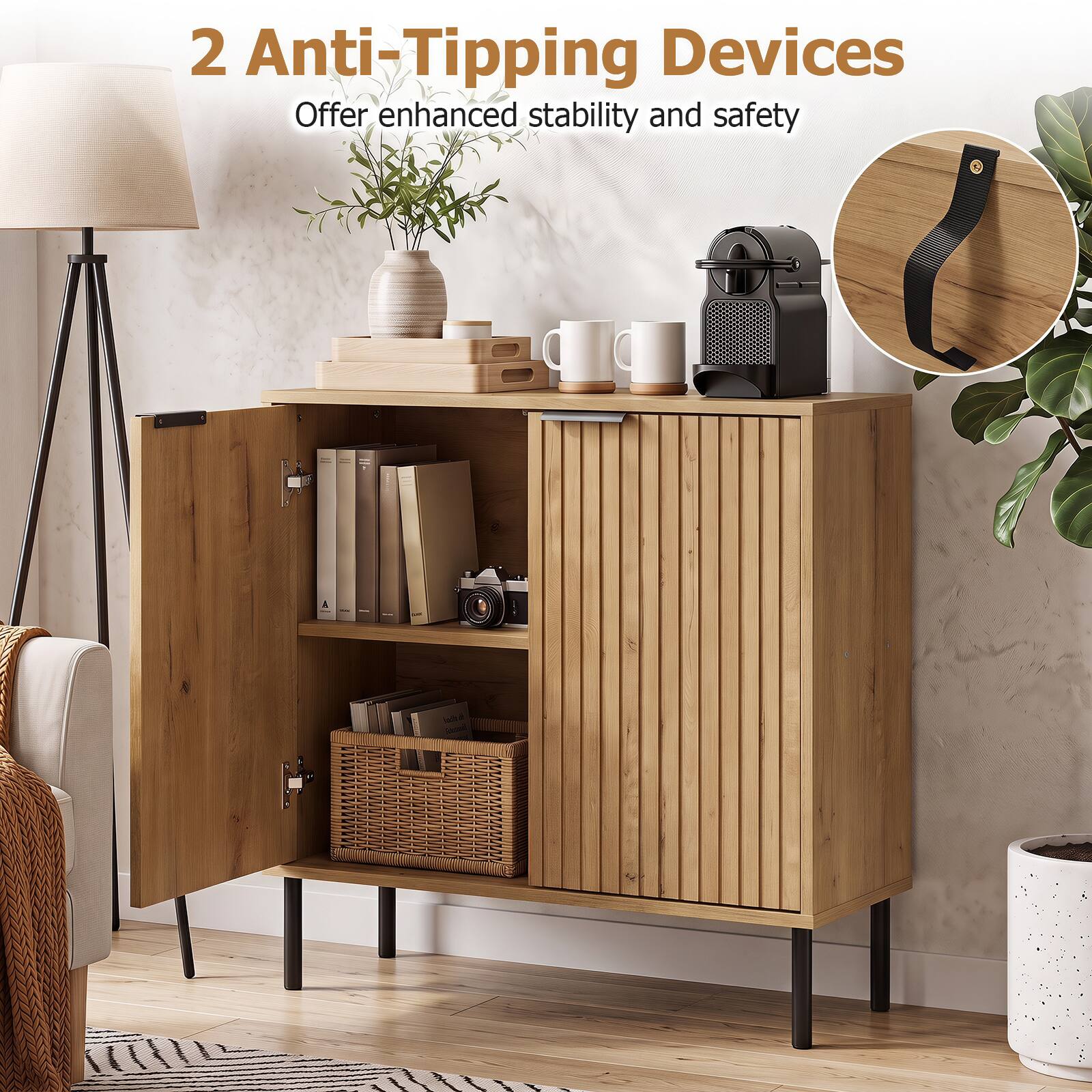 2 Anti-Tipping Devices  
Offer enhanced stability and safety