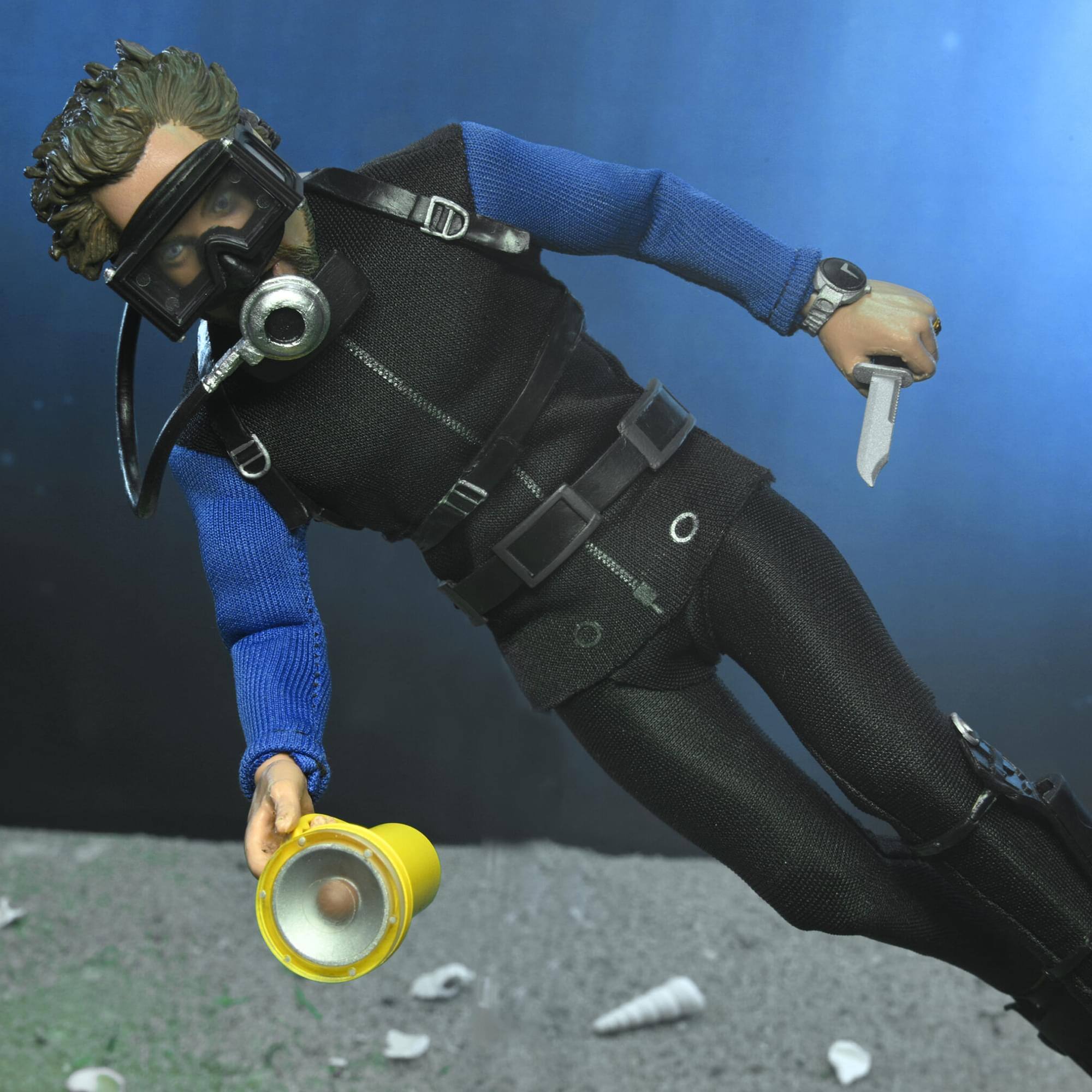 Alt View 5. NECA - Jaws Matt Hooper (Shark Cage) 8 Inch Clothed Action Figure.