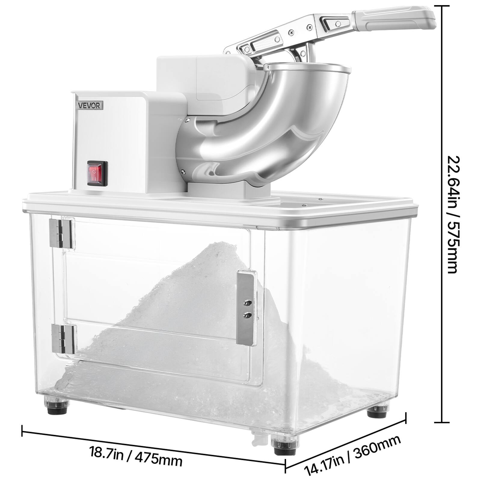 VEVOR 22.64in / 575mm
18.7in / 475mm
14.17in / 360mm
