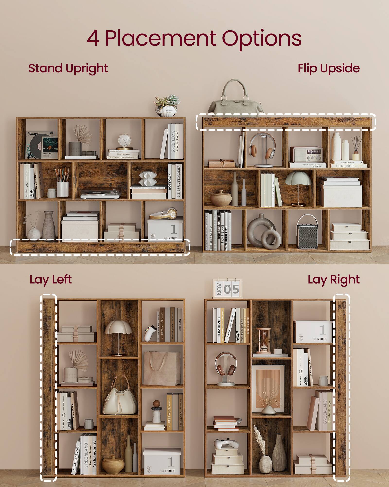 4 Placement Options

- Stand Upright
- Flip Upside
- Lay Left
- Lay Right

GREENLAND
Architectural Design