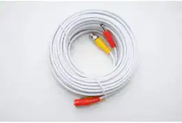 SPT - 50 ft. Premade Premium Siamese Power and Video Cable (2-Pack) - White