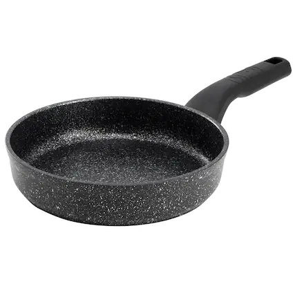 Front. Korkmaz - Korkmaz Ornella Nonstick 8 Inch Aluminum Frying Pan in Granite Black - Granite Black.