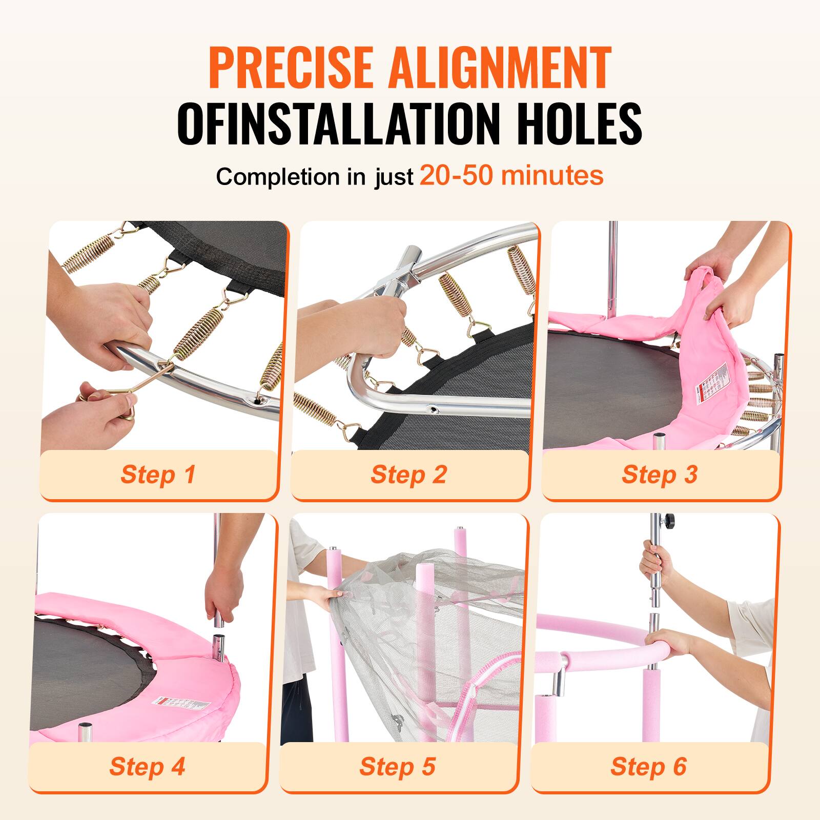 PRECISE ALIGNMENT OF INSTALLATION HOLES
Completion in just 20-50 minutes

Step 1
Step 2
Step 3
Step 4
Step 5
Step 6