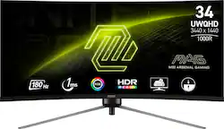 MSI - MAG345CQR 34" Curved Ultra Wide QHD 180Hz 1ms Adaptive Sync Gaming Monitor with HDR ready (DisplayPort, HDMI, ) - Black - Front_Zoom
