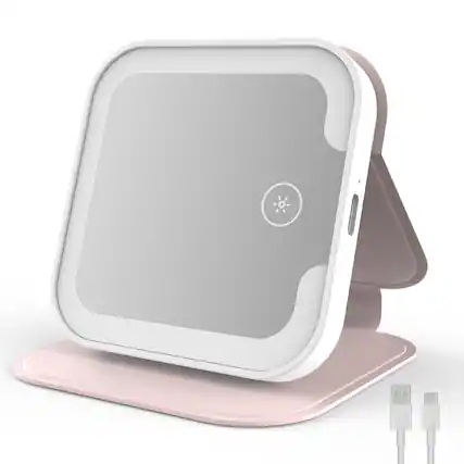 Front. Neewer - Entry Level 4.4" LED Lighted Makeup Mirror, 3 CCT Modes, 300mAh, Foldable, N27.