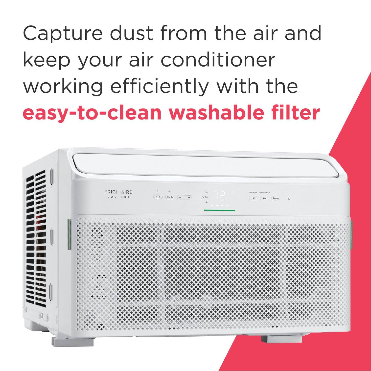 Capture dust from the air and keep your air conditioner working efficiently with the easy-to-clean washable filter FRIG AIRE 3.