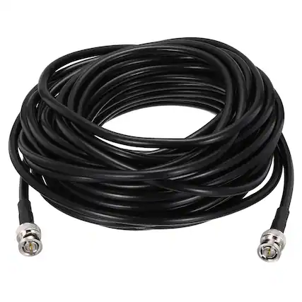 Front. Unique Bargains - 6G-SDI BNC M/M 75 Ohm RG59 Coaxial Video Jumper Cable for Camera Surveillance, Supports HD-SDI/3G/6G-SDI/4K/8K - Black.