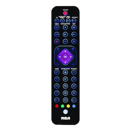 POWER
SATELLITE DVD TV CABLE 5 BRAY STREAM
MENU INFO-OPTIONS EXIT
II
+ VOL
+ CH
OK
VOL
CH
MUTE GUIDE-HOME GO BACK
1
2
3
4
5
6
7
8
9
ENTER
0
INPUT
RCA