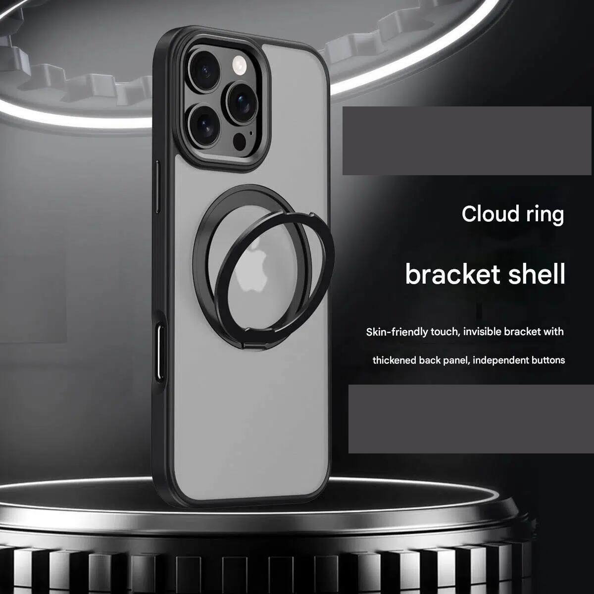 Cloud ring bracket shell  
Skin-friendly touch, invisible bracket with thickened back panel, independent buttons
