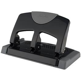 Swingline - SmartTouch Low Force Desktop 3-Hole Punch, 45 Sheet Capacity - Black/Gray