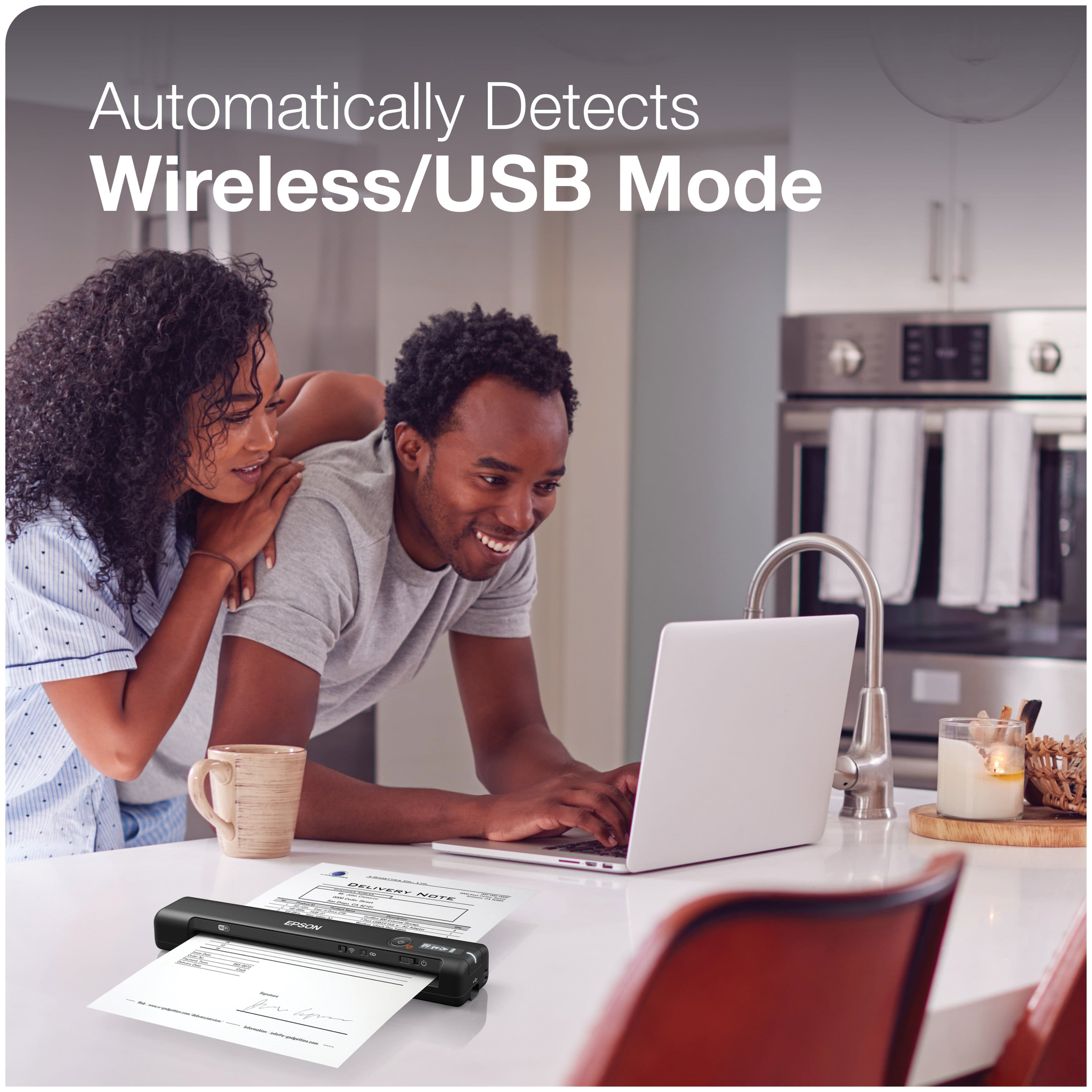 Automatically Detects Wireless/USB Mode.