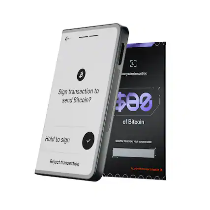 Sign transaction to send Bitcoin?
Hold to sign
Reject transaction
You're in control.
$0 of Bitcoin
SCRATCH TO REVEAL YOUR BITCOIN CODE
FLIP OVER FOR HOW TO REDEEM