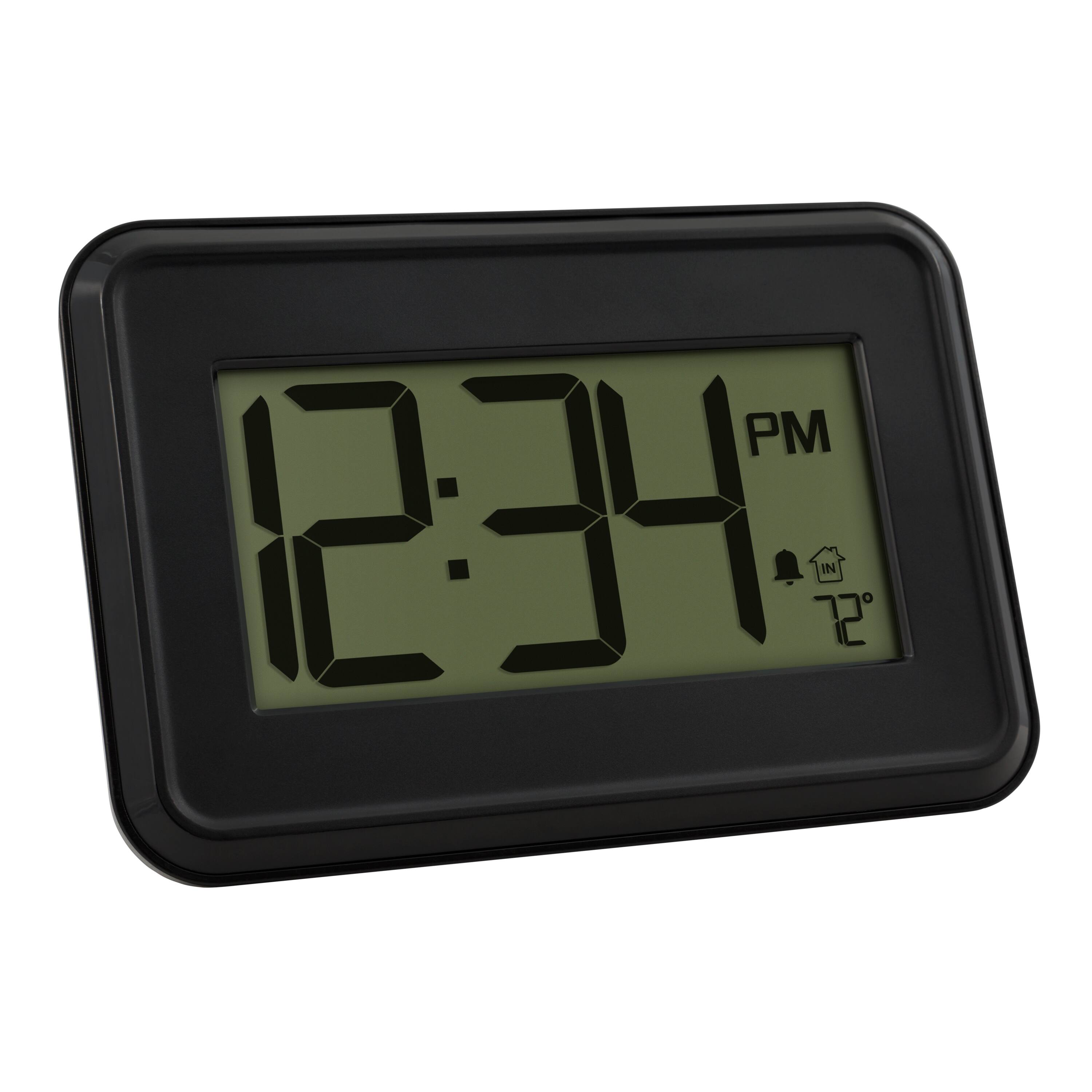 Angle. La Crosse Technology - MainStays Basic Wall/Table Digital Clock with Countdown Timer - Black.