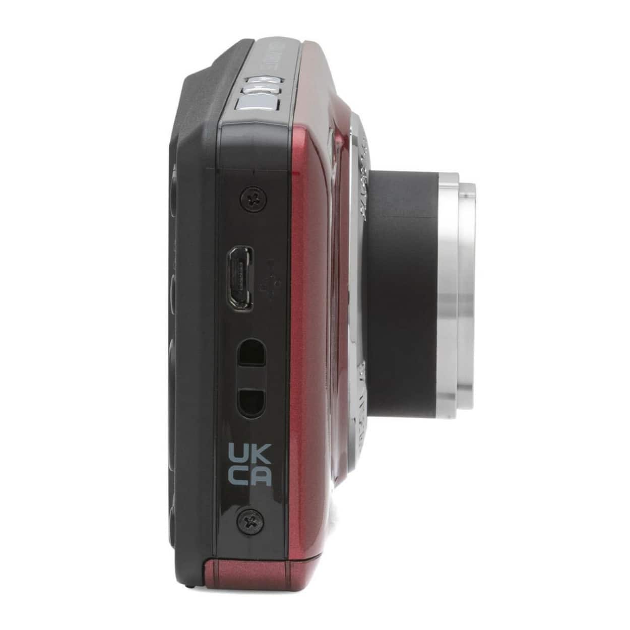 Angle. Kodak - Kodak PIXPRO Friendly Zoom FZ55 Digital Camera (Red) with 32GB SD Card and Digital Camera LCD Screen Protectors bundle - Red.