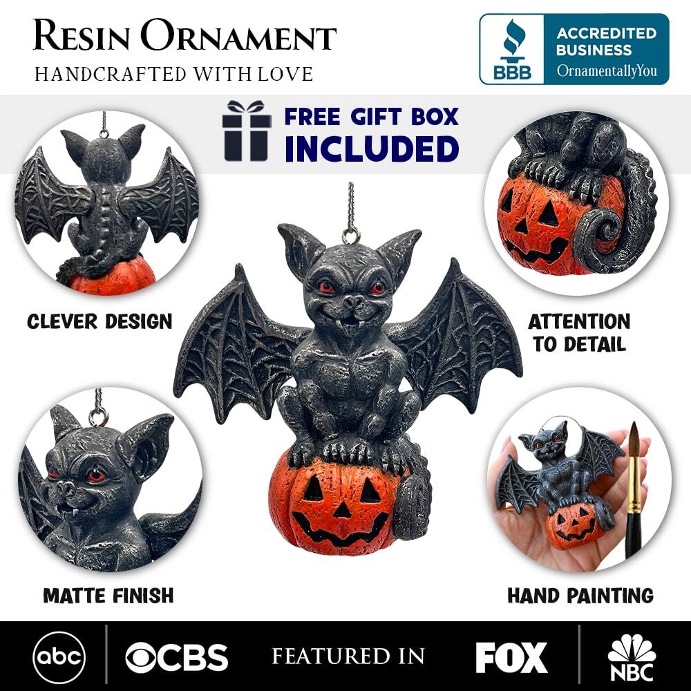 RESIN ORNAMENT  
HANDCRAFTED WITH LOVE  

FREE GIFT BOX INCLUDED  

CLEVER DESIGN  
ATTENTION TO DETAIL  
MATTE FINISH  
HAND PAINTING  

ACCREDITED BUSINESS  
BBB  
OrnamentallyYou  

FEATURED IN  
abc  
CBS  
FOX  
NBC